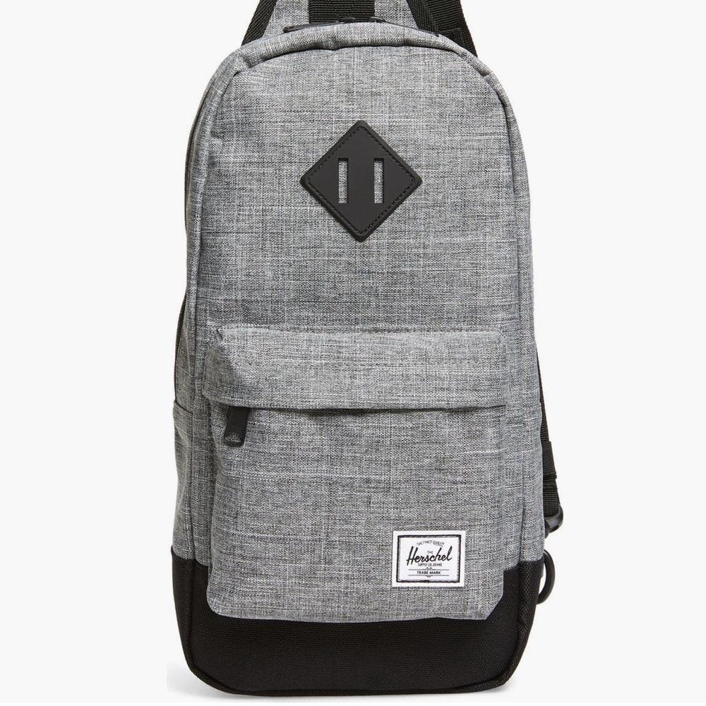 New Herschel Supply Co. Heritage Sling Pack Gray and black